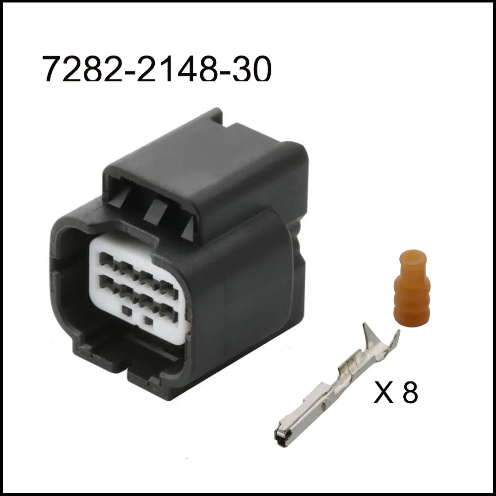 Imagem -03 - Conector Impermeável Automático Plugue Automotivo Soquete Masculino da Família Inclui Selo Terminal 7283276130 7282-2148-30 Pinos 100set