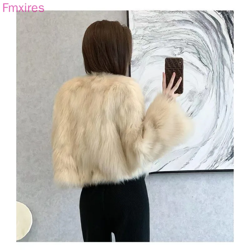 Autumn and Winter Imitation Fox Fur Coat Female Temperament Celebrity Young Women Short Section Fashion Fur One Body Hair, Senio