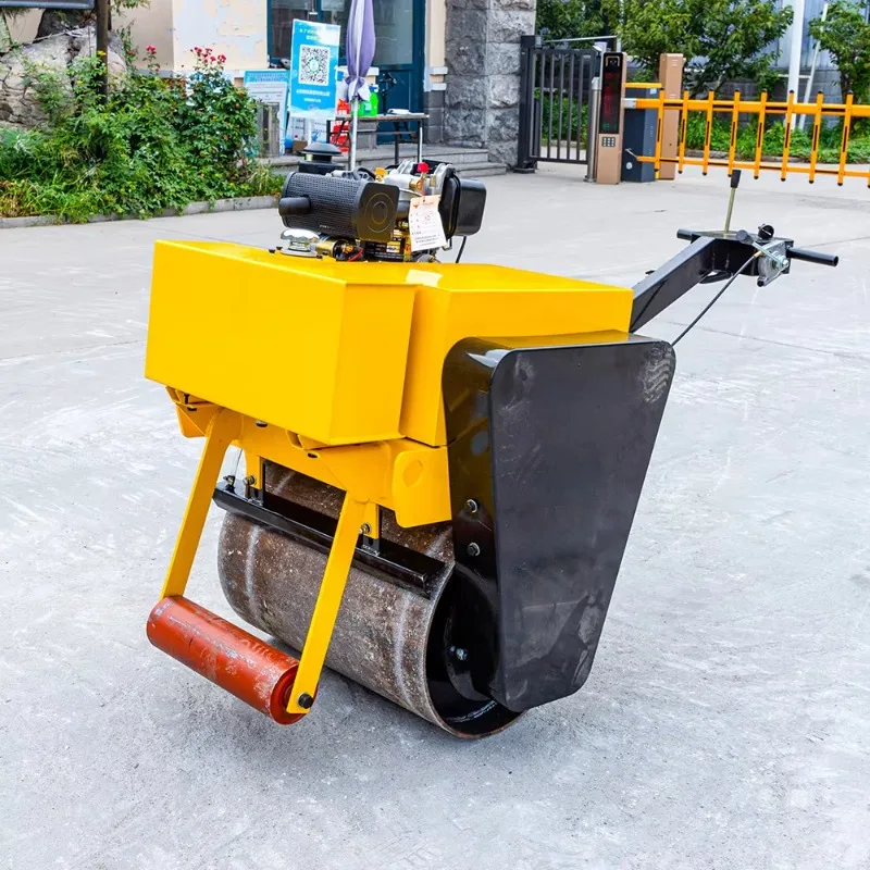 Mini Single Wheel Roller Compactor with Vibration 300kg Capacity Dual Drum Changchai Engine-Price Vibrator