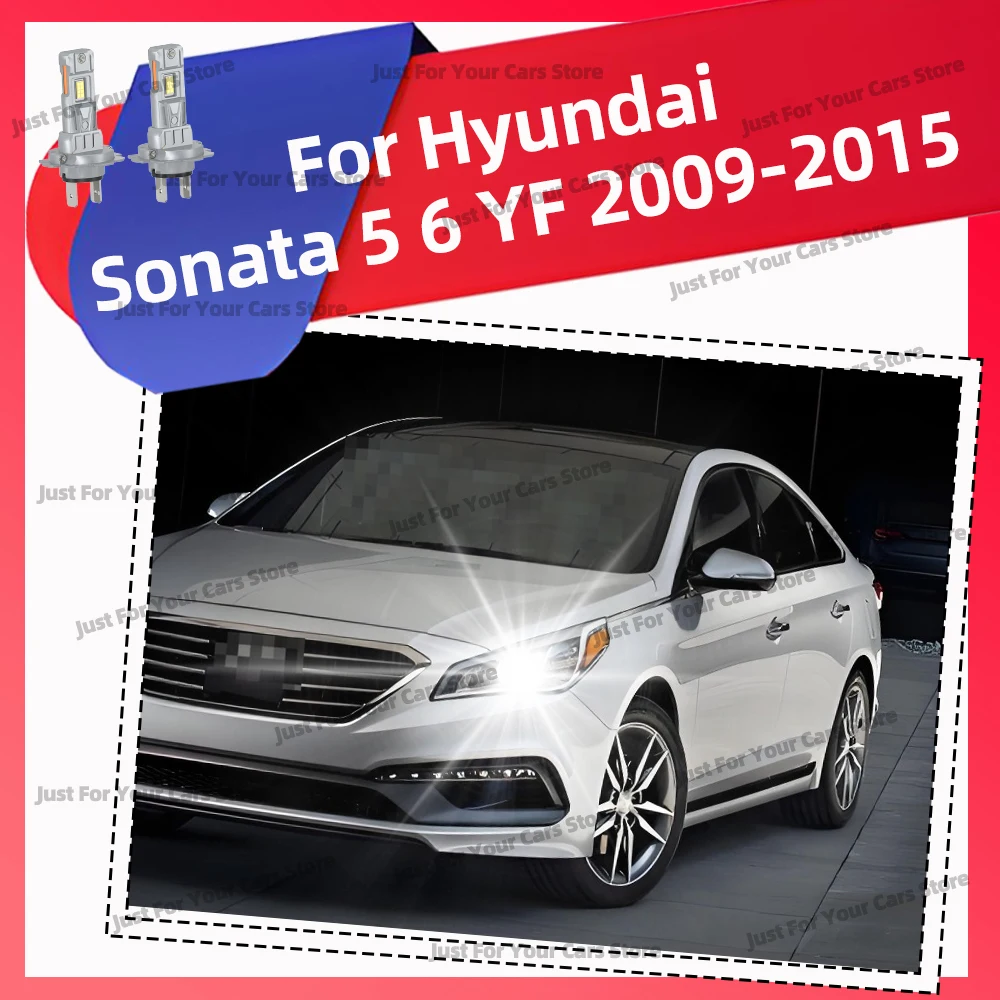 

2 светодиодные фары H7 для Hyundai Sonata 5 6 YF 2009-2015 2010 2011 2012 2013 2014 Автомобильные фары 30000LM 6000K 1:1 Plug&Play