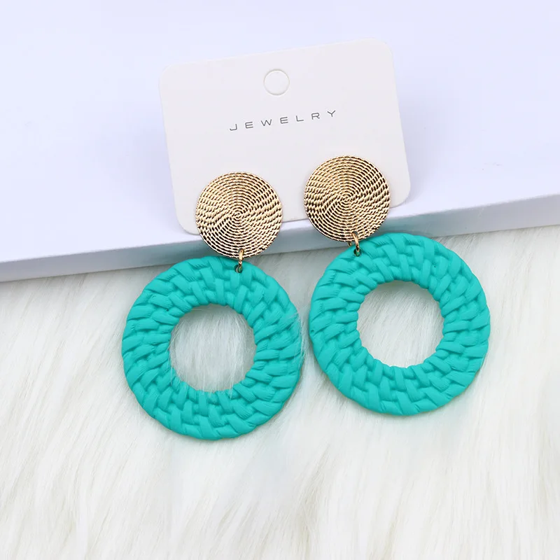 Korean Round Candy Color Acrylic Clip Earrings for Women 11 Color Cute Round No Piercing Earrings Circle Jewelry