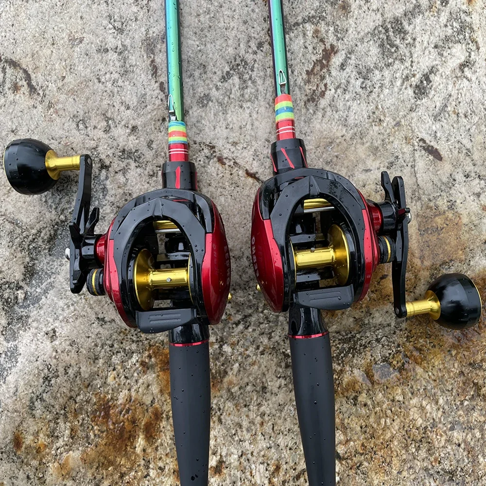 Imagem -06 - Pesca Carretéis com Freio Forte Baitcasting Reel 15kg Max Arraste Mais 1bb Carretel Profundo 6.4:1 Água Doce Roda de Água Salgada Fa500h