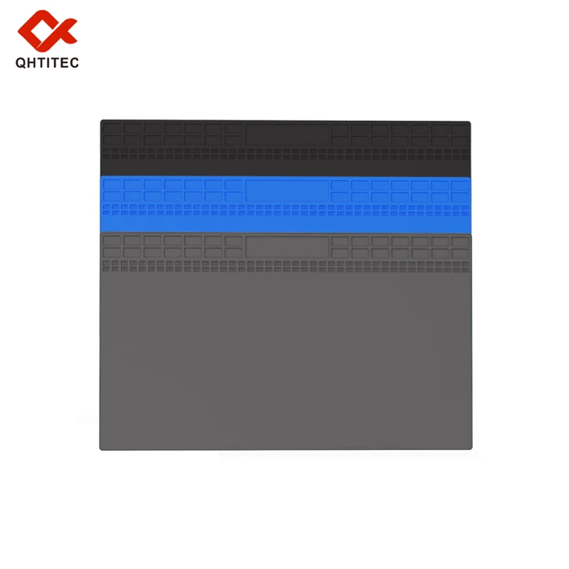 600x350mm Large Silicone Repair Mat with Screw Storage Slots Heat Resistant Anti-static Workbench Pad for Electronic Repair Tool
