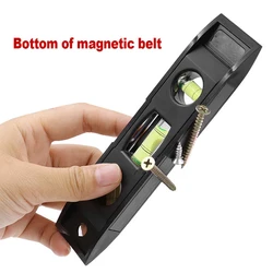 Horizontal Ruler 3 Bubble Spirit Level Magnetic ABS Shell Mini Pocket Portable Spirit Level Tool Measure Tool Machinery Leveller