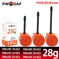 28g Ultralight Bike French Valve Inner Tube Road Mtb Bicycle TPU Tire 700x18/23/25/28/30/32C FV45/65/85mm Cycling Accessories