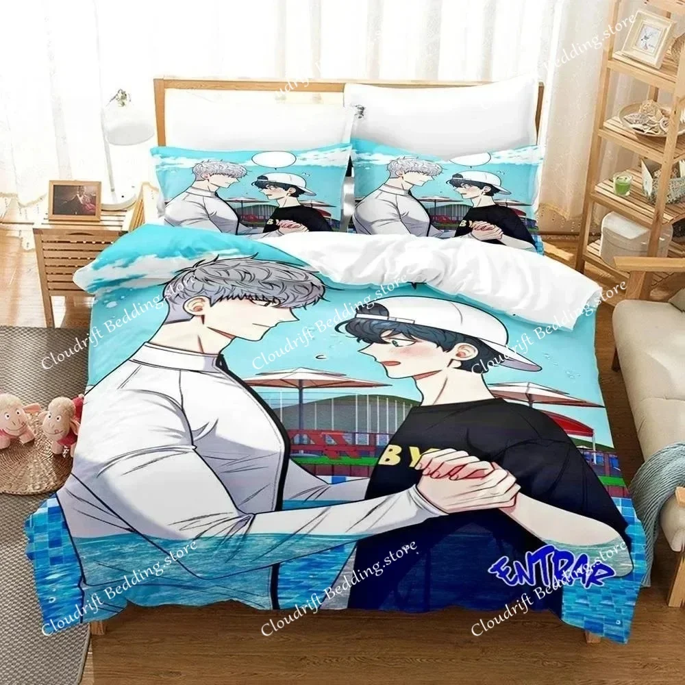 3d Cartoon Cherry Blossoms After Winter Bedding Set Single Twin Full Queen King Size Bed Set Adult Kid Bedroom Duvet cover Sets