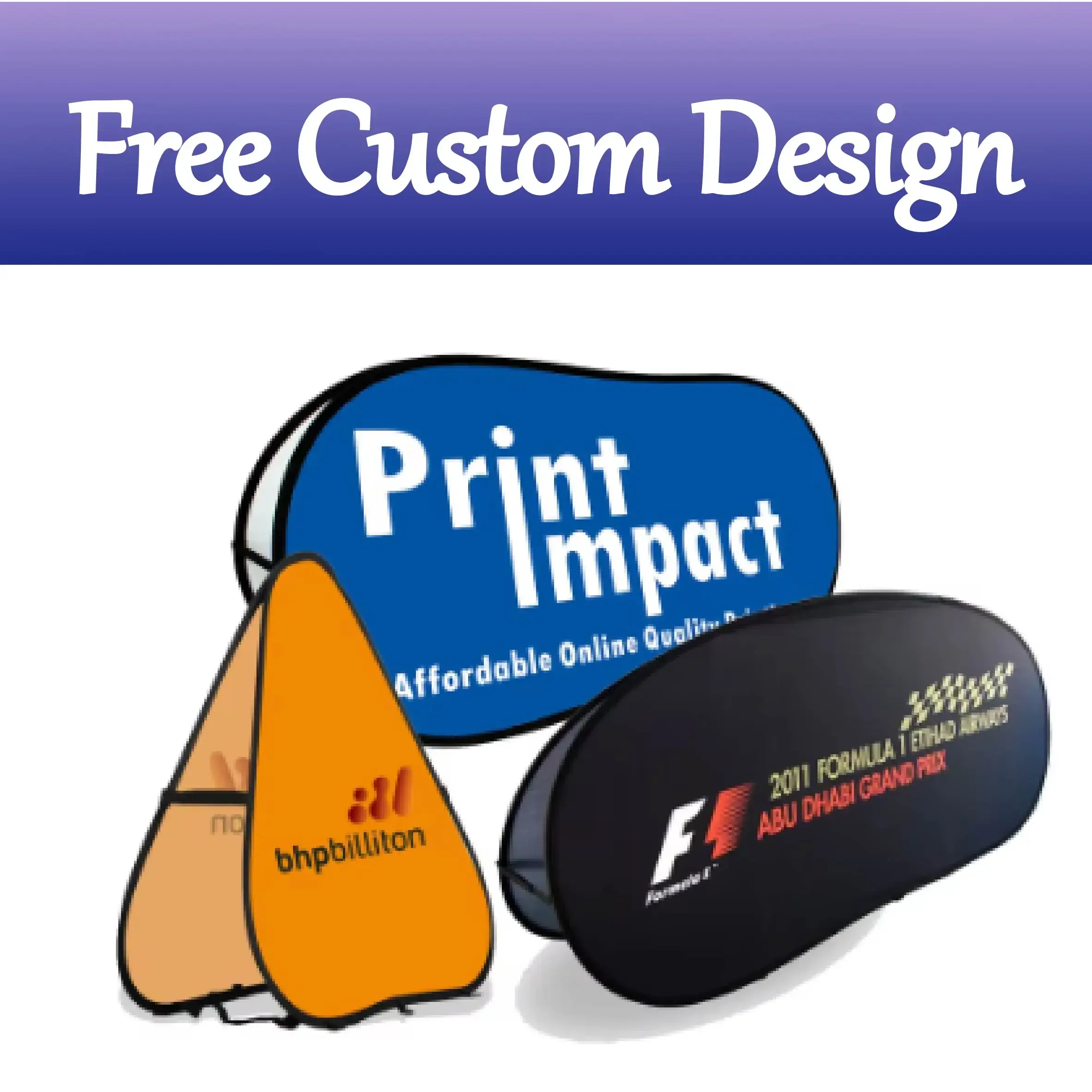 

Custom Pop Up Banner Personalized Event Outside Display Portable Advertising Banner for Trade Shows Sport Match Event Props