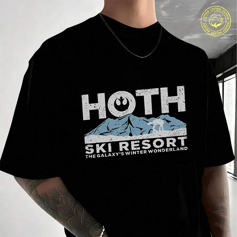 

Camiseta Drtida Hoth Ski Resort Para Moto Men's T Shirt Casual High Quality Cotton Round Neck Short Sleeved T-shirt