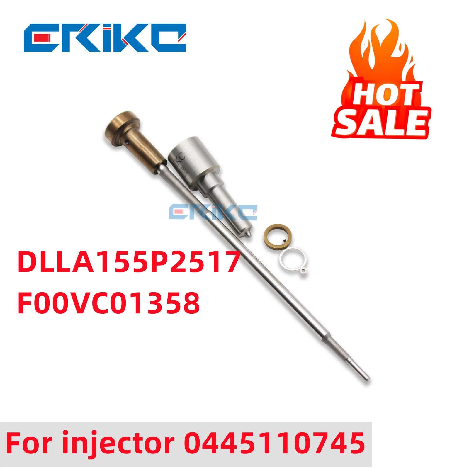 

For injector 0445110745 Repair Kit DLLA155P2517 Valve F00VC01358 Common Rail Overhaul Kit 0 445 110 745