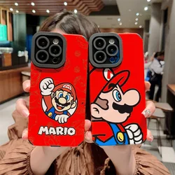 Bandai Marios-Coque de téléphone pour iPhone 14, 15, 16 Pro Max, 11, 12, 13Pro, 14Plus, protection de l'appareil photo, coque arrière souple