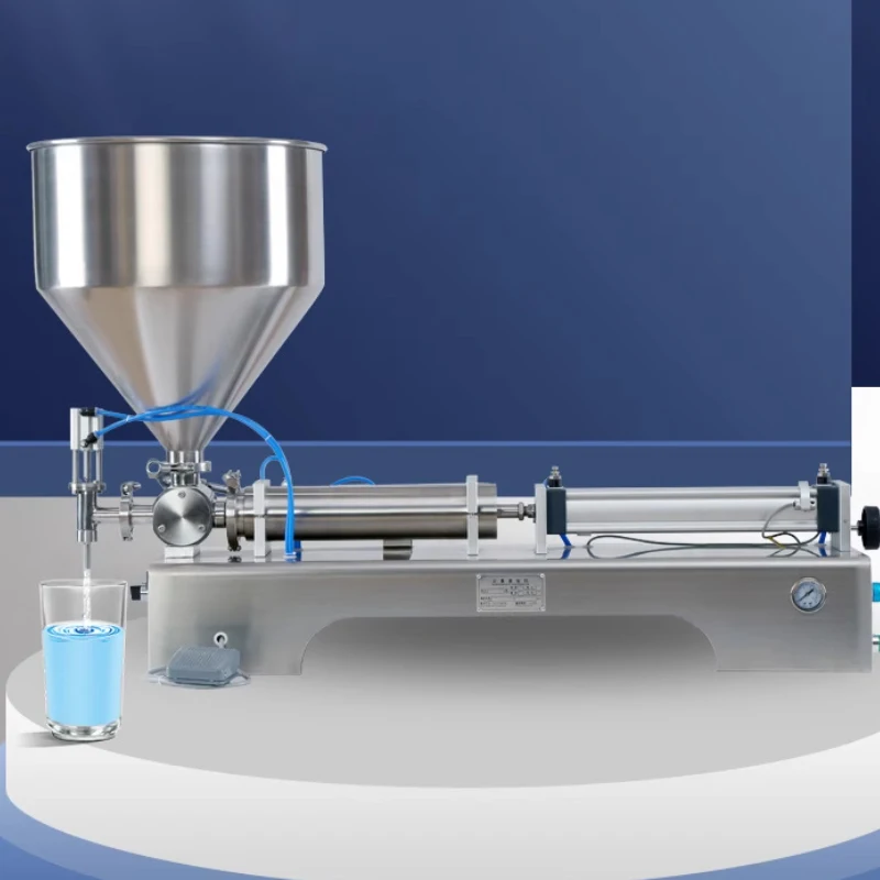 

Машина для наполнения пасты Пневматическая машина для наполнения соуса чили Соус Количественная упаковочная машина Оборудование для смешивания суспензии