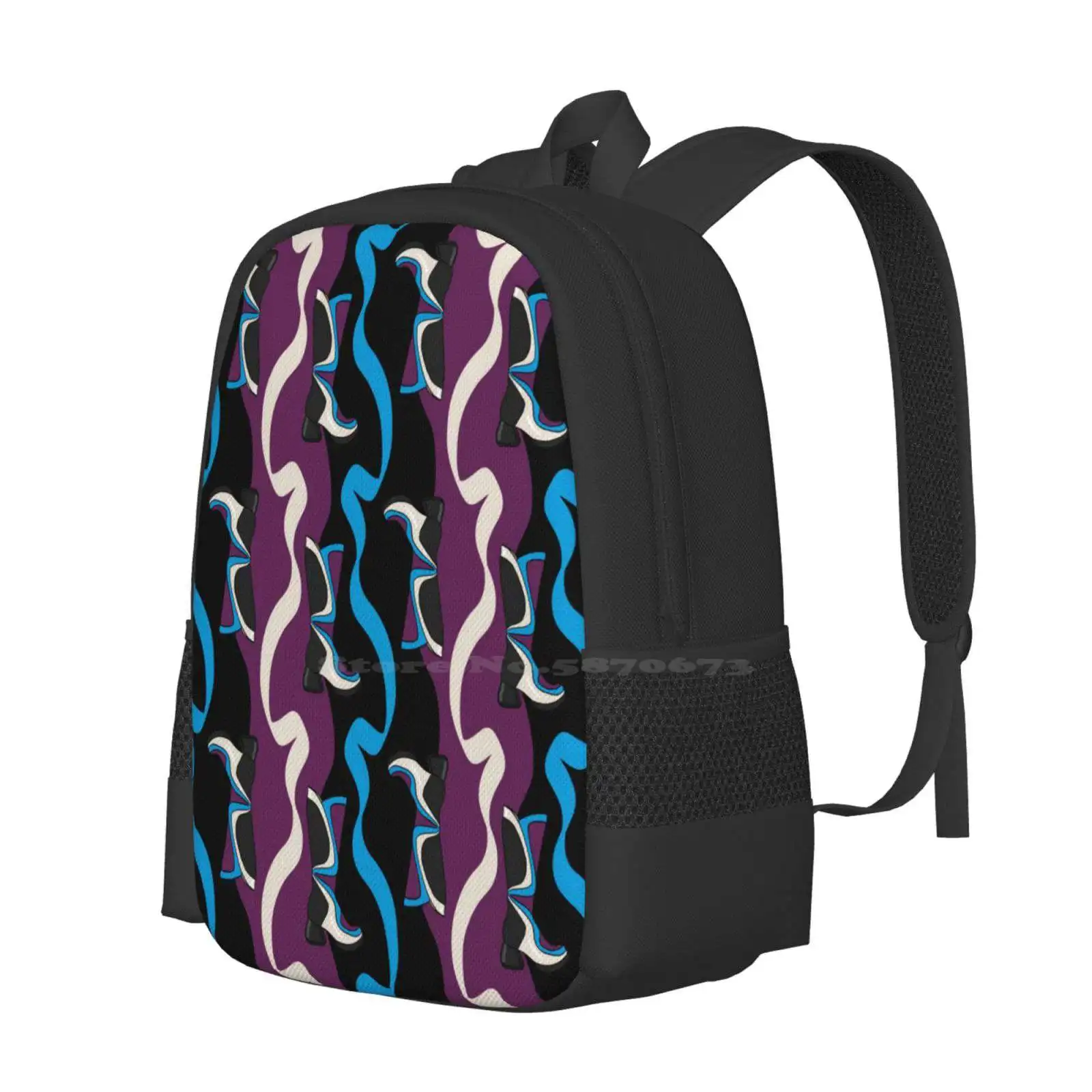 Fluevog Warhol Boot Purple / Blue Hot Sale Schoolbag Backpack Fashion Bags Fluevog Boot Shoe