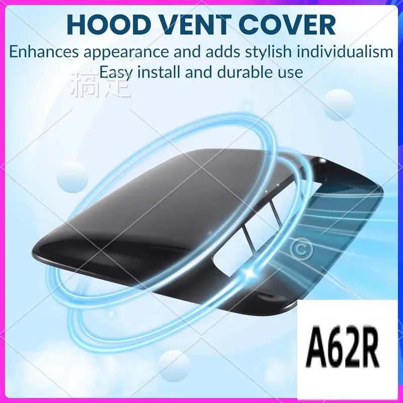 

R2-Car Universal Hood Vent Air Outlet Cover For Infiniti Mazda Tesla Hood Scoop Air Flow Intake Vent Cover