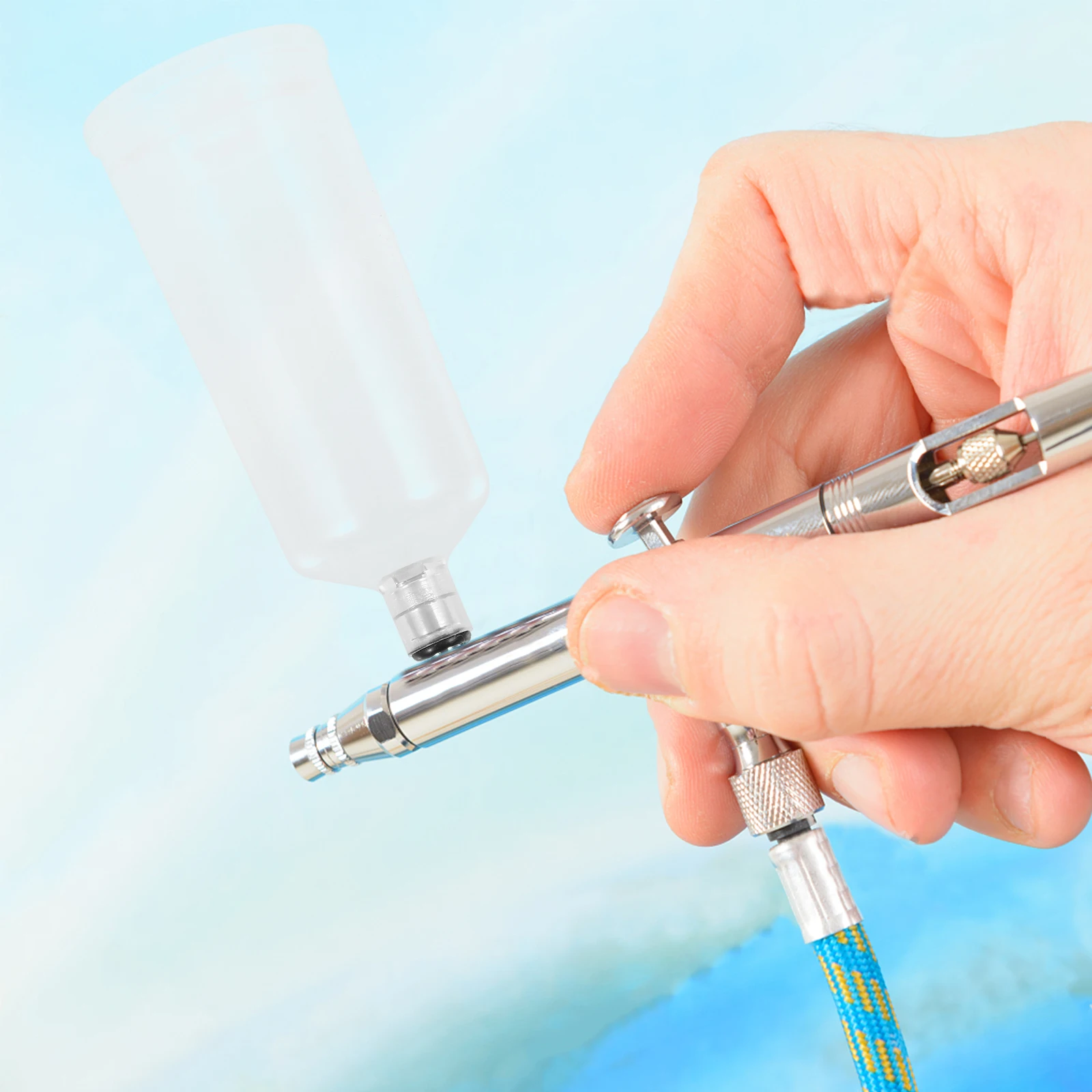 1pcs Airbrush Cup Pot Replaceable Pigment Container Large Paint Bottle Plastic Reusable Spray Paint Cup Airbrush Plastic