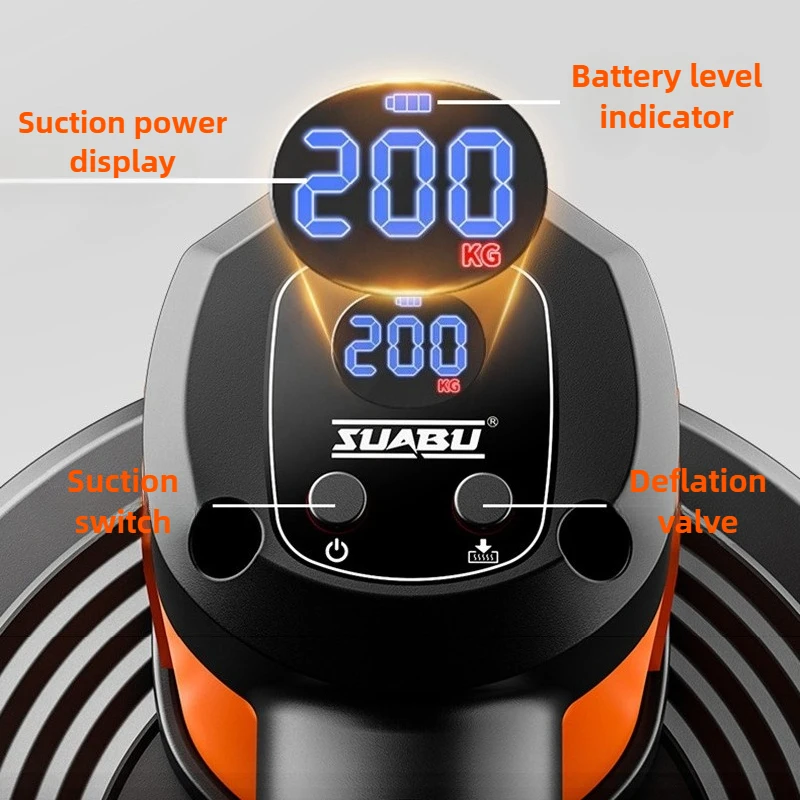 전기 진공 흡착컵 중량물용 디지털 디스플레이 핸들링 도구 세라믹 타일 대리석 유리 흡착컵 리프팅 강력 도구