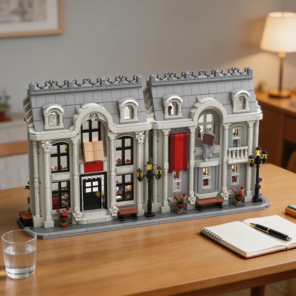 MOC White Library Building Blocks Kit City Series 2379PCS Modular Design Library Creative Home Decor Toy Adult Gift For Friend