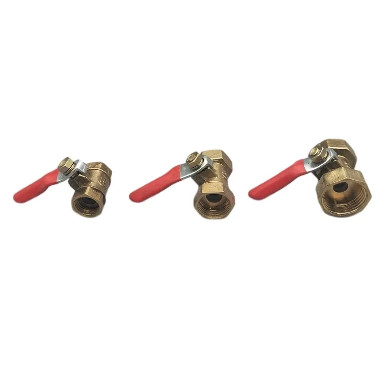 Pneumatic 1/8 1/4'' 3/8'' 1/2'' BSP Female Thread Mini Ball Valve Brass Connector Joint Copper Fitting Coupler Adapter Water Air