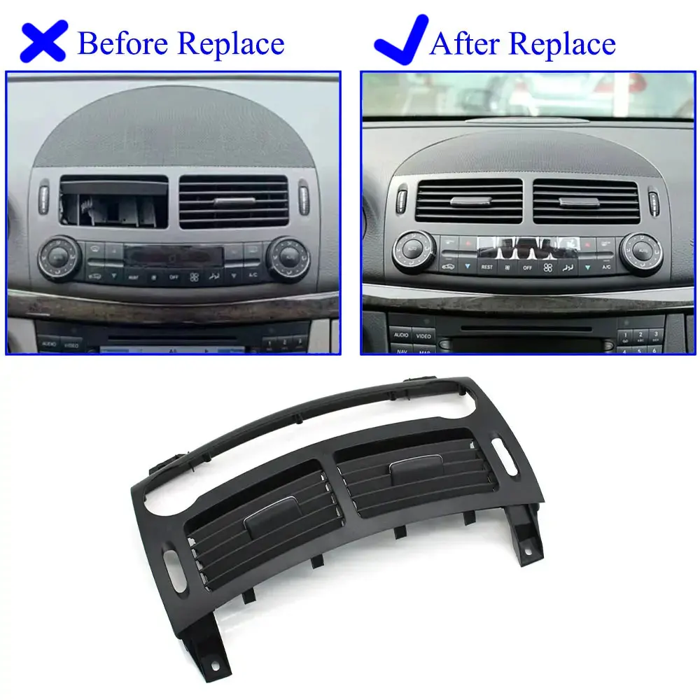 Dashboard Center Air Conditioning Panel Left Right AC Vent Grille Cover For Mercedes Benz E Class W211 2003 2004 2005 2006 2007