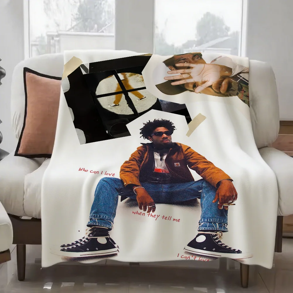 Rapper B-Brent F-Faiyaz Larger Than Life Blanket Design Lightweight  For Dorms, Naps, Living Room, Office,Sofa,All-Season