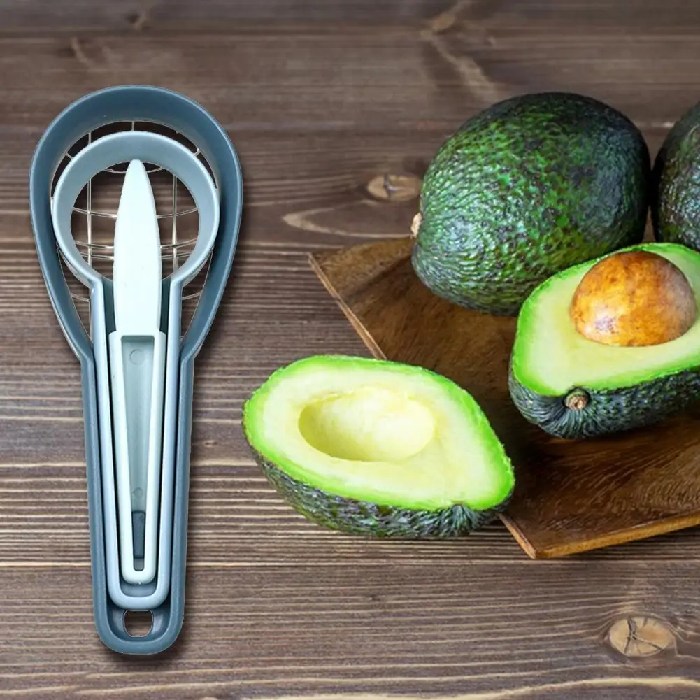 

Avocado Slicer Dicer Versatile Avocado Tool Set 3-in-1 Slicer Peeler Pitter Essential Kitchen Gadgets for Easy Avocado