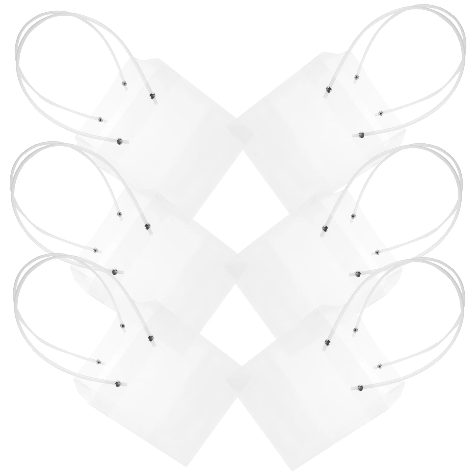 

6pcs Waterproof Tote Bags for Flower Bouquets Clear PVC Gift Wrapping Storage Portable Bouquet Packing DIYDecoration