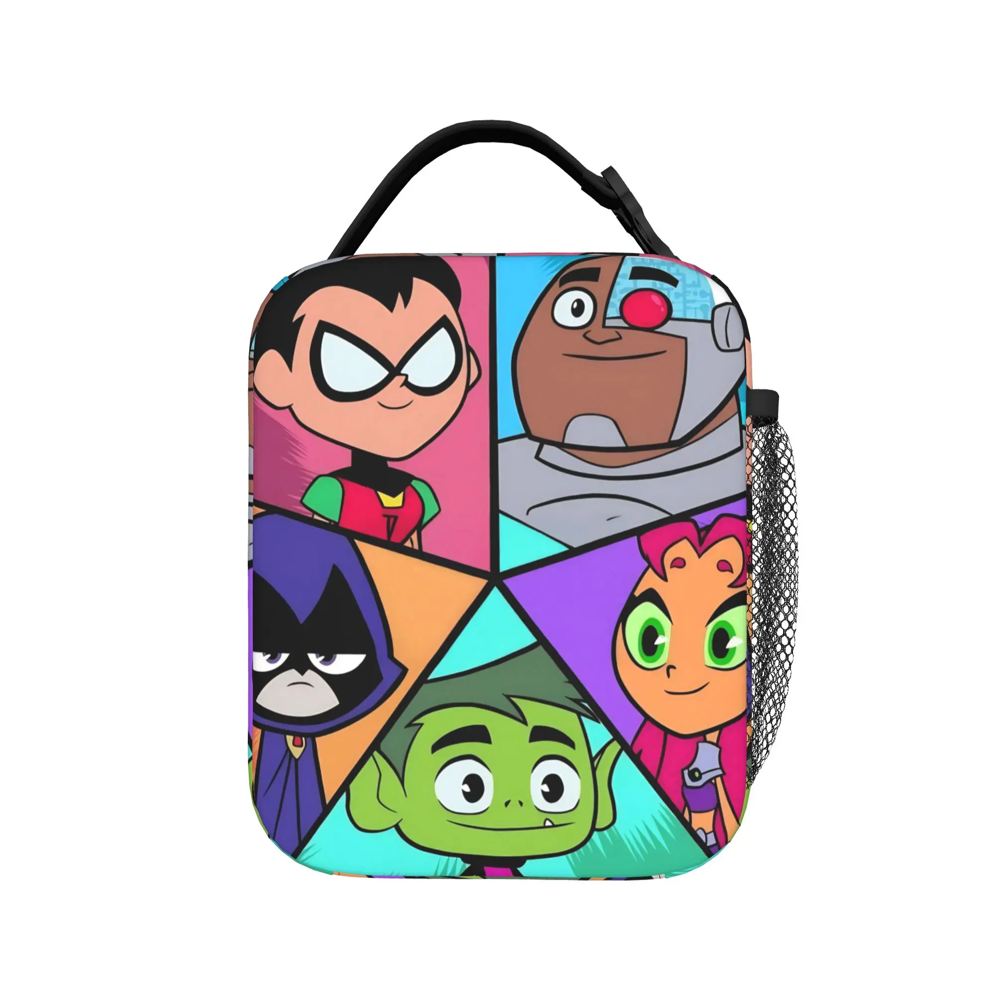 Teen Go Cartoon Insulated Lunch Bag High Capacity Teen Titans Go Lunch Container Cooler Bag Lunch Box Tote Work  Food Bag