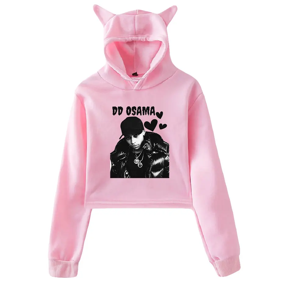 

DD Osama kawaii sets women Printed Rabbit ears causal music fans hoodies short Sleeve unisex sweatshirt