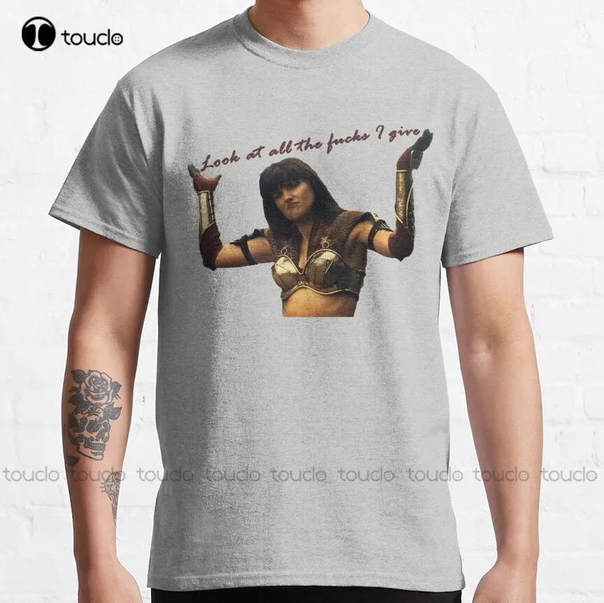 Camiseta clásica de Xena, camisa blanca de princesa guerrero de alta calidad, bonita y elegante, de algodón con dibujos animados Kawaii