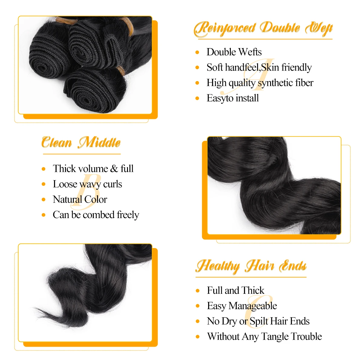 Losse Diepe Golf Bundels Synthetisch Haar Body Wave Bundels 10 inch 6 stks/pak Hoge QualityBundles Hair Extensions Voor Vrouwen