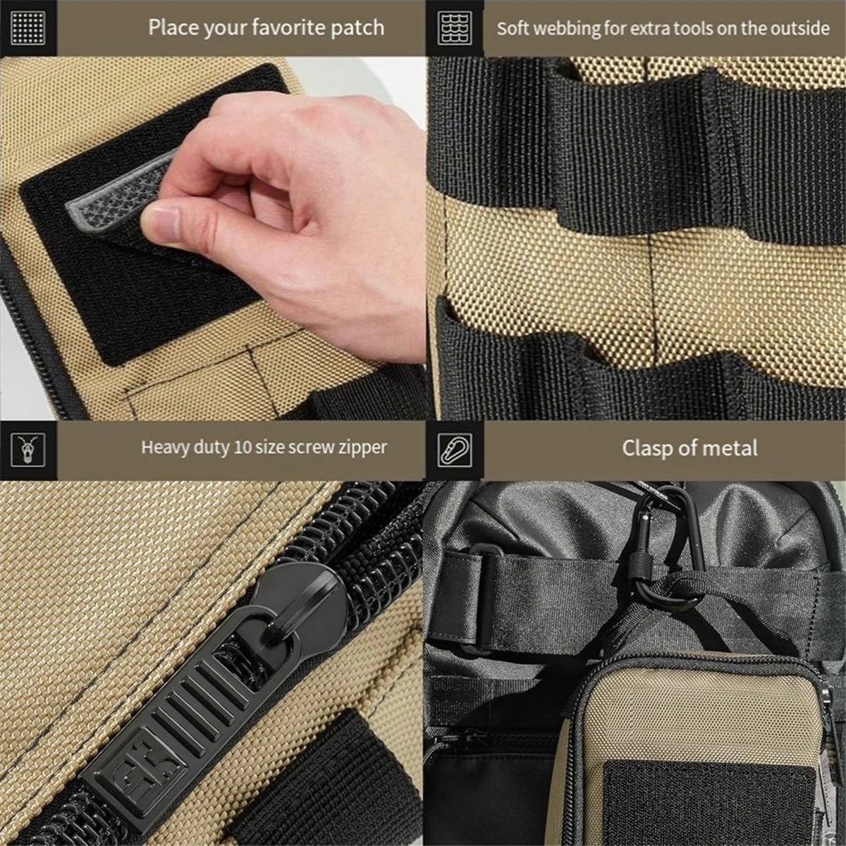 حقيبة أدوات صغيرة جديدة شديدة التحمل، حقيبة تنظيم أدوات محمولة مثالية لـ EDC، والدراجات النارية، ودراجة الطريق، والكهربائيين
