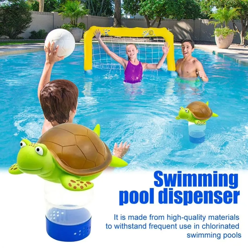 New Durable Pool Floater Creative Adjustable Floating Chlorine Dispenser Cute Turtle Design Tablet Floater Swimming Pool