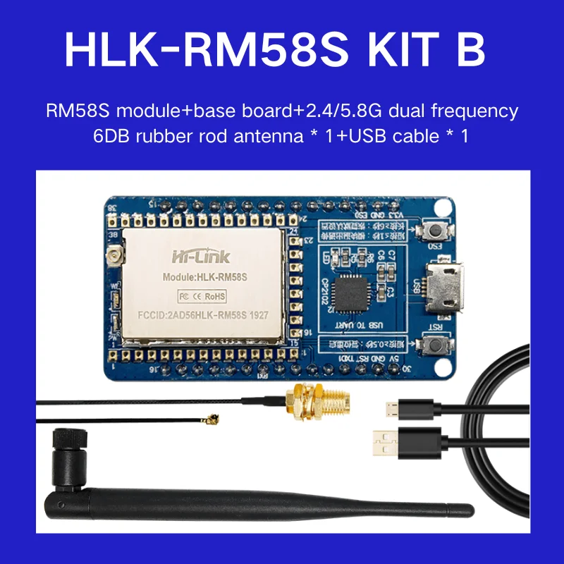 Porta seriale Hi-Link di livello industriale al modulo wifi HLK-RM58S BLE Bluetooth 2 in 1