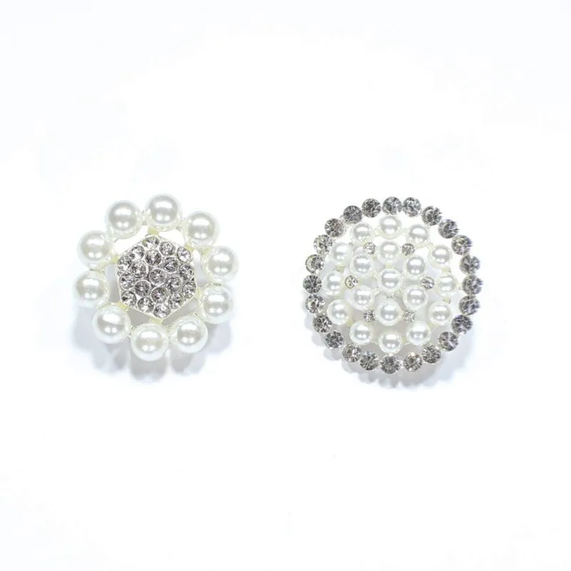 10Pcs Alloy Rhinestone Pearl Clothing Buttons DIY Clothing Sewing Button Handmade Needlework Decorative Sewing Accessorie