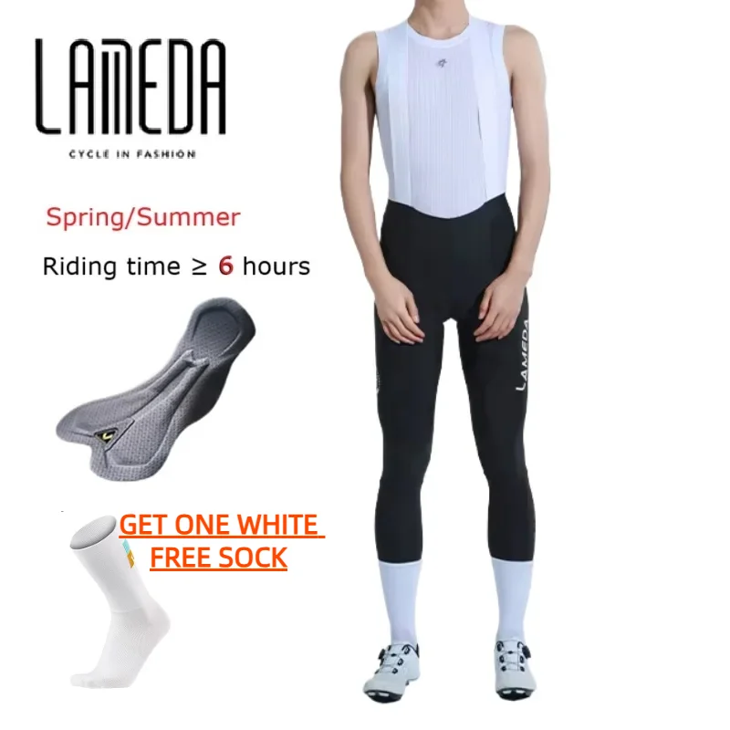 

LAMEDA Men's Cycling Bib Pants,High Elasticity UPF50+ Sun Protection Bike Pants Moisture-absorbent Breathable Cycling Trouse