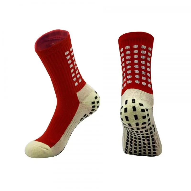 Calcetines deportivos de algodón para hombre y mujer, medias antideslizantes de silicona para fútbol, baloncesto