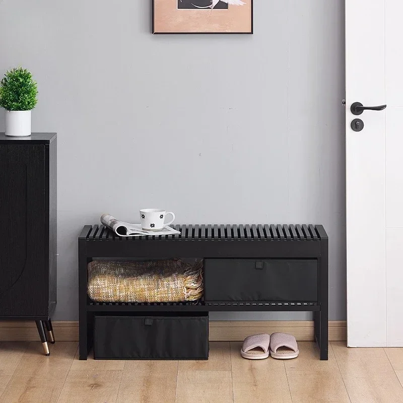 Knife slave shoe changing stool can be stored at the door, household shoe changing stool cabinet, bench shoe wearing stool stora