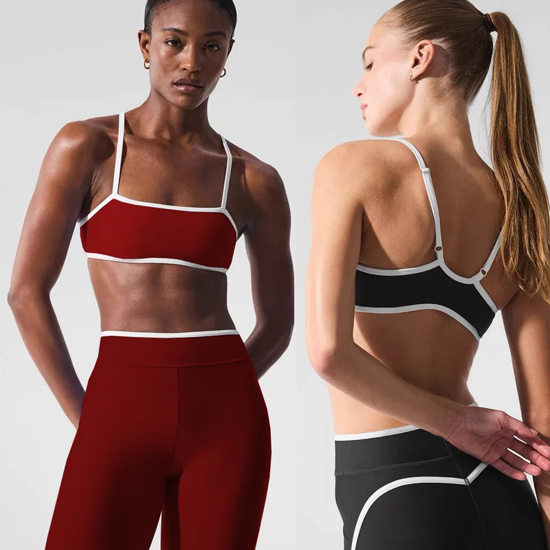 

Color Block Yoga Set with Built-in Bra - High-Waisted Stretch Quick-Dry Fitness Pants 4-Piece Workout Outfit for Women Yoga Gym、