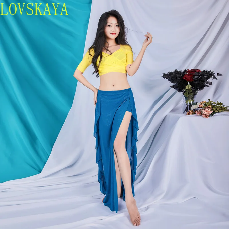 Belly dance practice suit drawstring skirt Eastern beginner dance suit Comfortable and minimalist clothing Dance suit