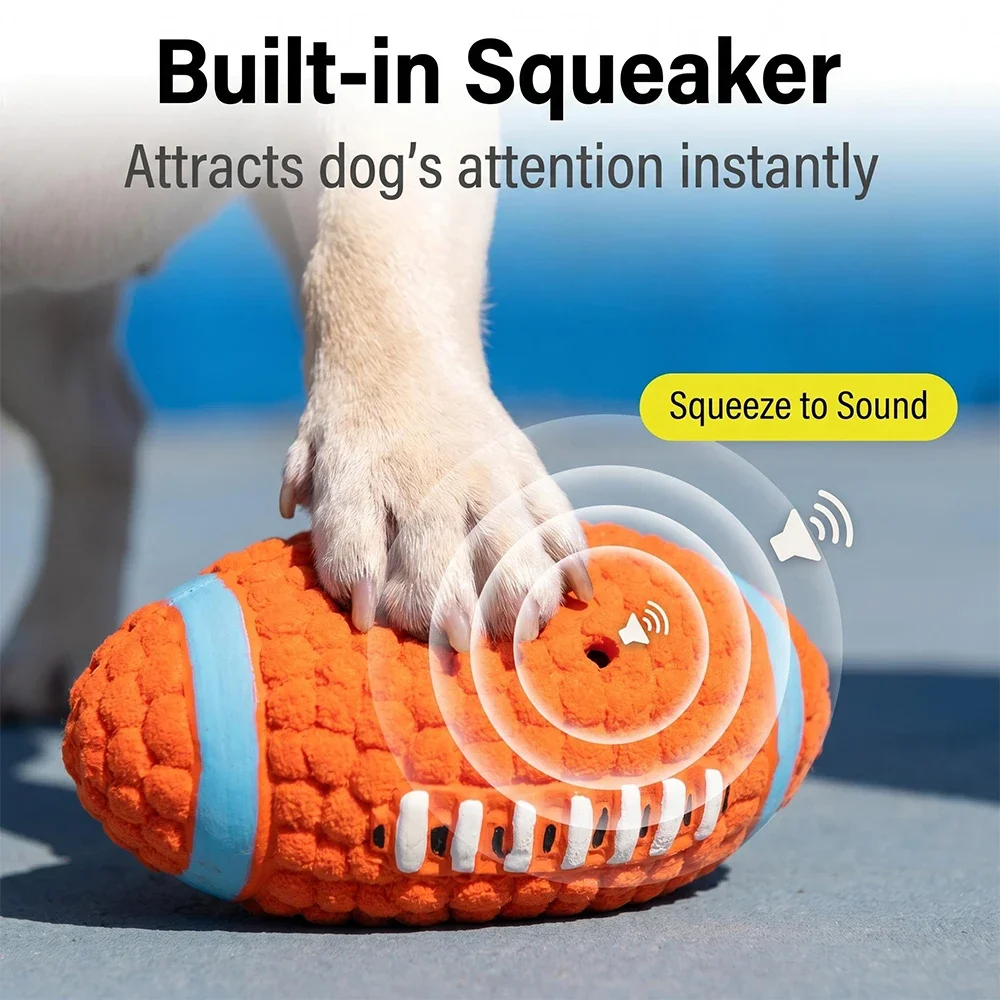 1 Stück 3er-Set Quietschende Hundespielbälle für Kleine und Große Hunde Bissresistent Zahnpflege-Kauspielzeug Interaktiver Welpen-Spielball – Detail 6