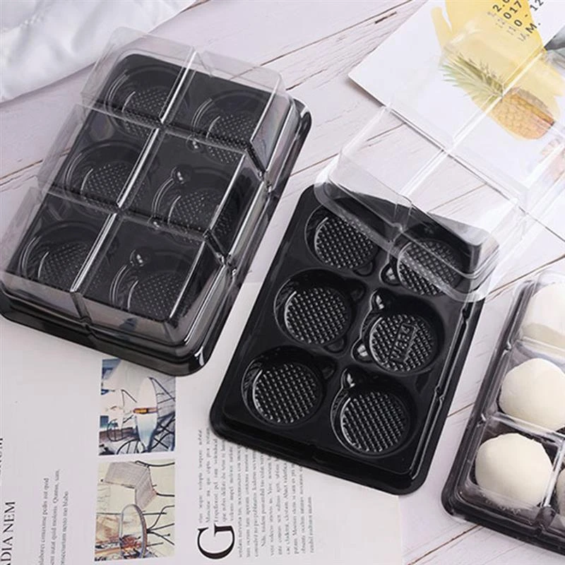 A21I-100 PCS Transparent Muffin Cupcake Mochi Container Cookie Carrier Food Packaging Box