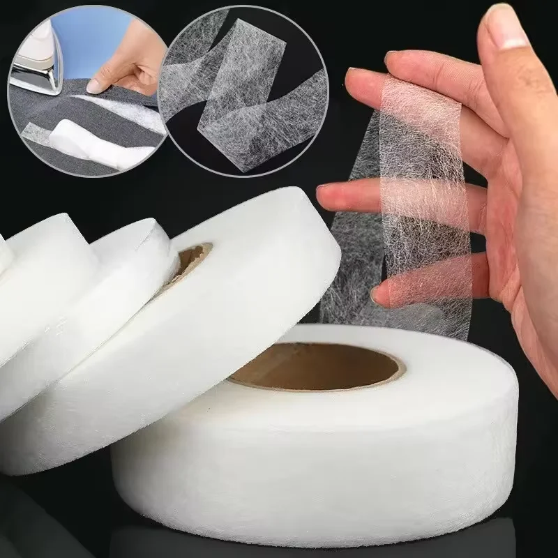 Double Sided Non-woven Lining Adhesive Clothes Ironing Hem Tape Lined Double Sided Adhesive Mesh Film DIY Sewing Accessories