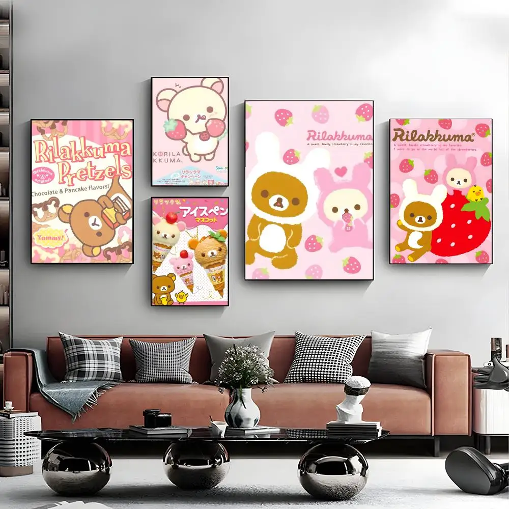 bonito-dos-desenhos-animados-anime-rilakkuma-cartaz-de-alta-definicao-adesivos-presentes-ideais-para-quartos-salas-de-estar-corredores-otimo