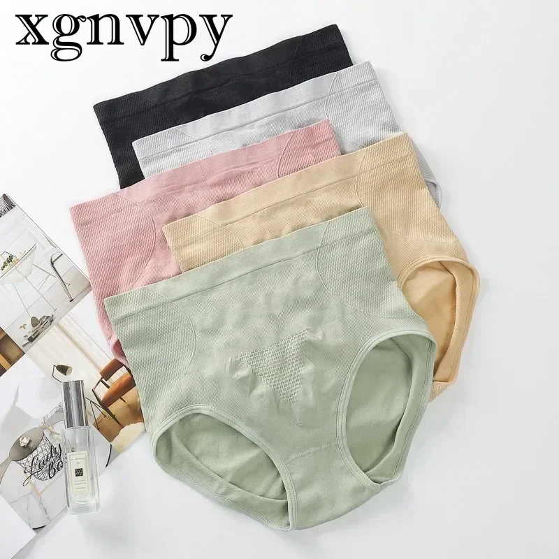 xgnvpy Seamless High-waisted Honeycomb Briefs for Women Graphene Briefs for Women Tummy Tuck Hip Lift Waist Girdle