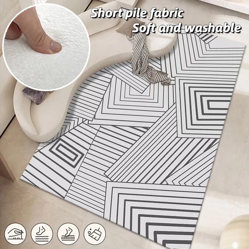 

Ins Nordic Minimalism Carpets for Living Room Fashion Stripes Coffee Tables Mat Washable Large Area Rugs for Bedroom Decoration