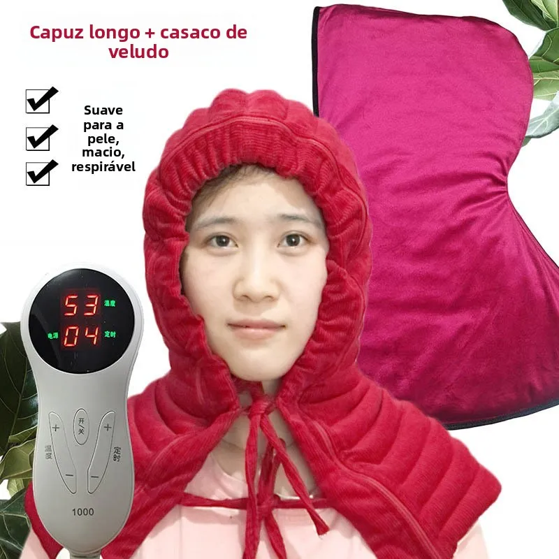 heated-velvet-hot-compress-hat-whole-head-neck-shoulder-coverage-original-point-red-bean-bag-heat-health-care