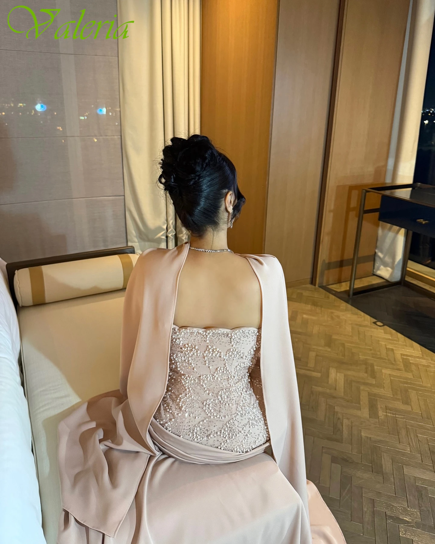 Abito da sera delicato con scialle a cappella senza spalline a sirena personalizzato Abiti da festa eleganti Abito da ballo dal temperamento classico