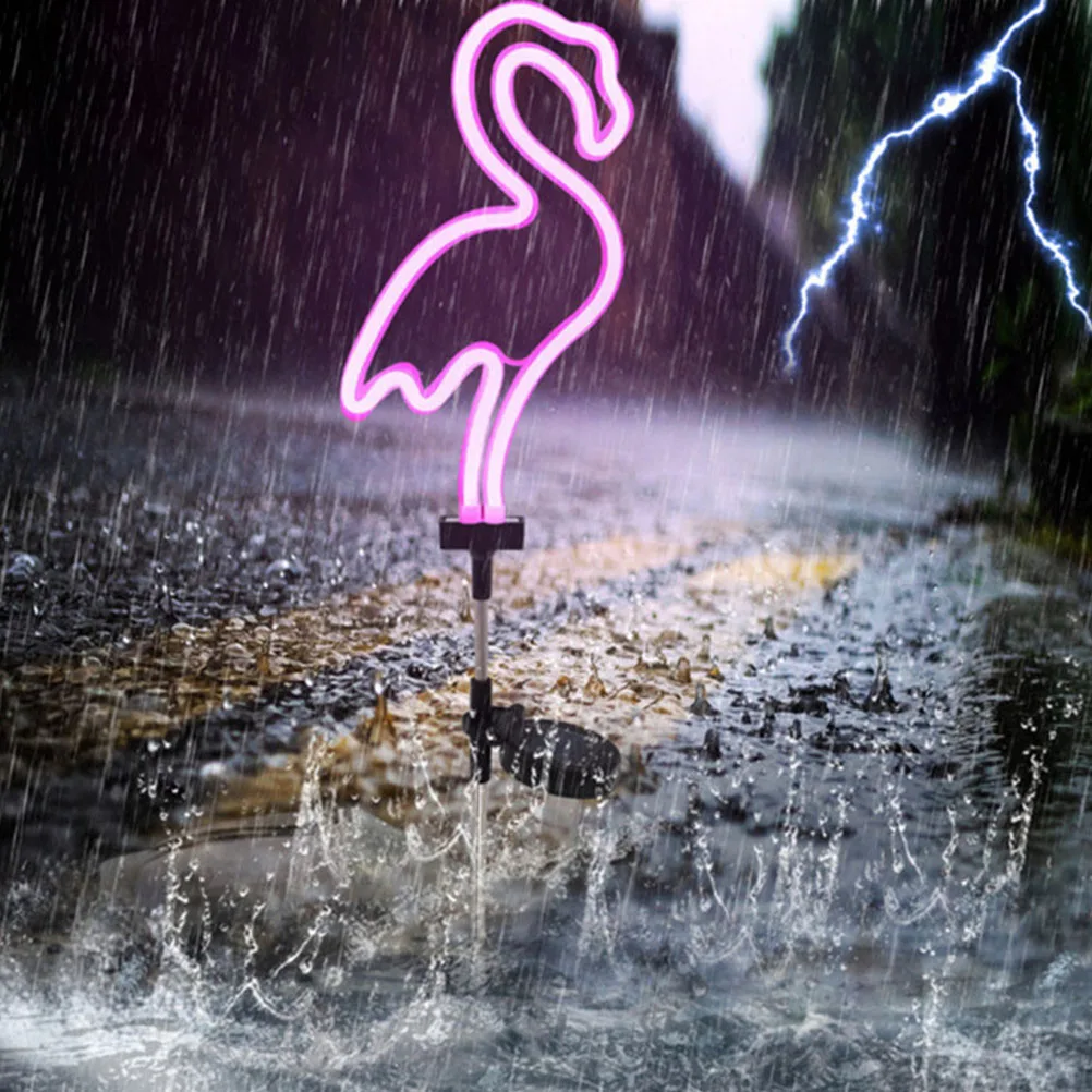 

Solar Lights Outdoor Garden Decor Lawn Light Waterproof Flamingo Plastic Night Lamp Path Driveway Terrace Solar Energy Lighting