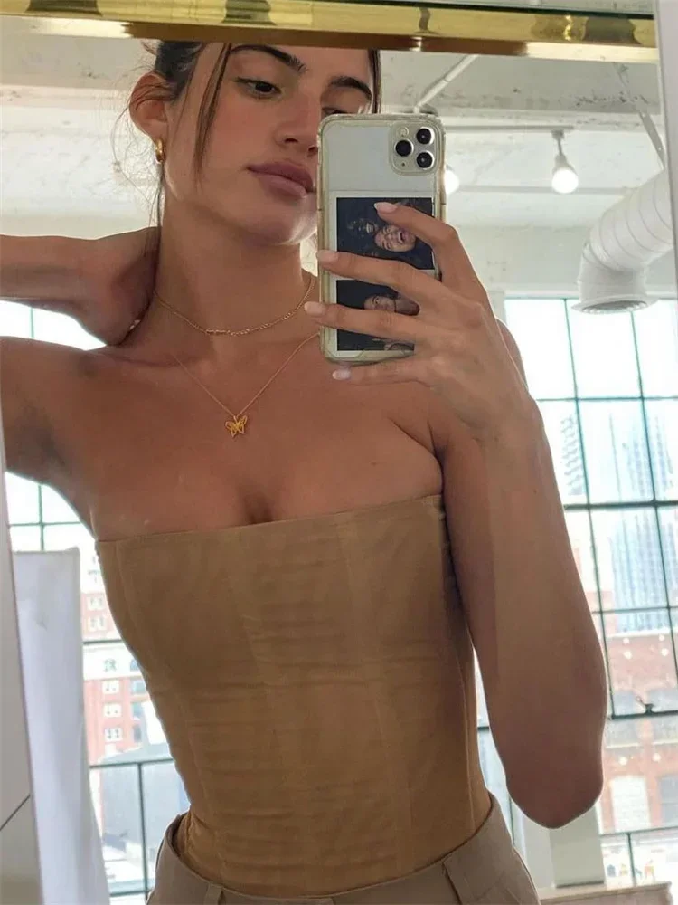 

Сетчатый летний жилет с открытой спиной, женский элегантный роскошный лоскутный топ без бретелек, однотонная тонкая уличная одежда, сексуальный женский топ на бретелях Y2k