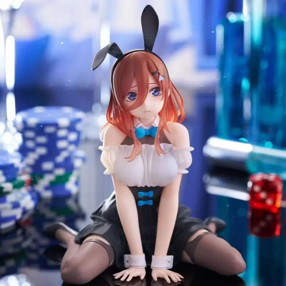 

Bunny Girl Anime Figure with Red Hair, Black Bunny Ears & Maid Outfit Collectible Model, Desktop Decor & Gift for Fans