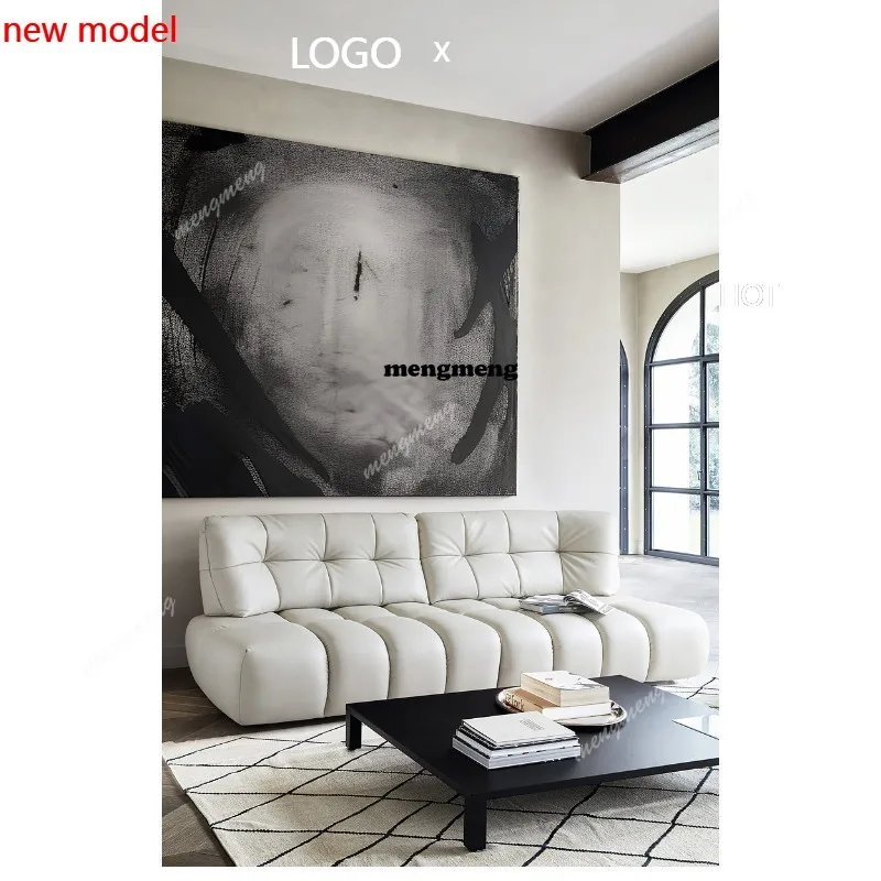 H132 Nordic expression Berlin series imported leather high back support full leather sofa